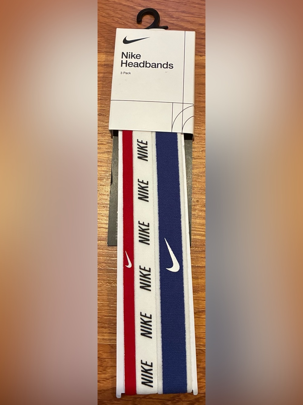 New Nike women’s Red, White & Blue Elastic headbands